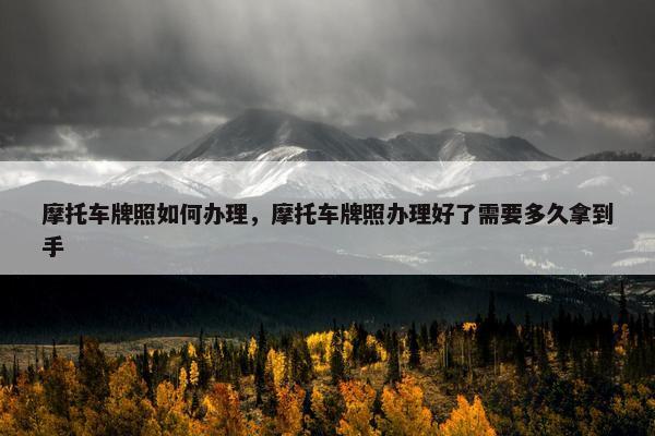 摩托车牌照如何办理，摩托车牌照办理好了需要多久拿到手