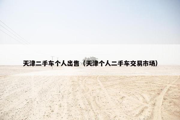 天津二手车个人出售（天津个人二手车交易市场）
