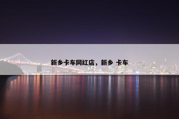 新乡卡车网红店，新乡 卡车