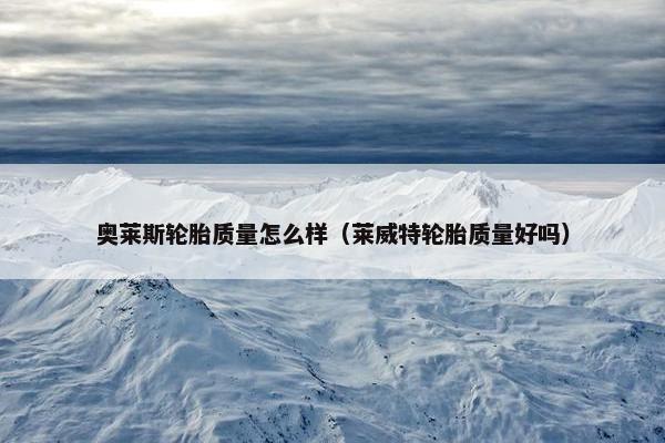 奥莱斯轮胎质量怎么样（莱威特轮胎质量好吗）