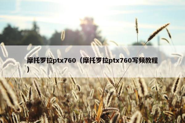 摩托罗拉ptx760（摩托罗拉ptx760写频教程）