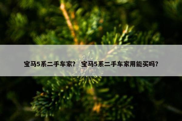 宝马5系二手车家？ 宝马5系二手车家用能买吗？