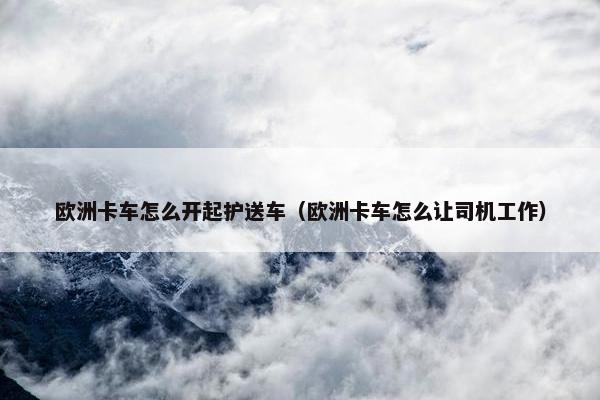 欧洲卡车怎么开起护送车（欧洲卡车怎么让司机工作）