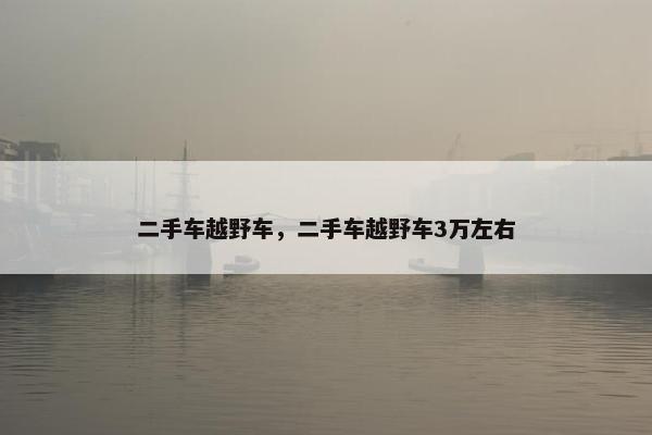 二手车越野车，二手车越野车3万左右