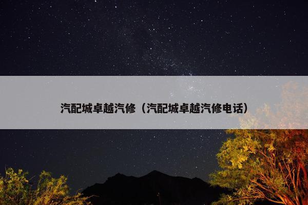 汽配城卓越汽修（汽配城卓越汽修电话）