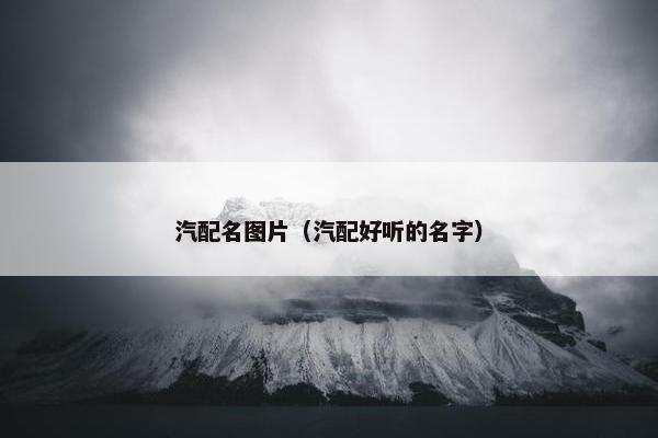 汽配名图片（汽配好听的名字）
