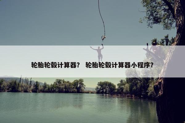轮胎轮毂计算器？ 轮胎轮毂计算器小程序？