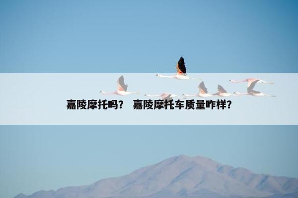 嘉陵摩托吗？ 嘉陵摩托车质量咋样？