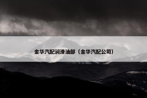 金华汽配润滑油部（金华汽配公司）