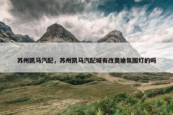 苏州凯马汽配，苏州凯马汽配城有改奥迪氛围灯的吗