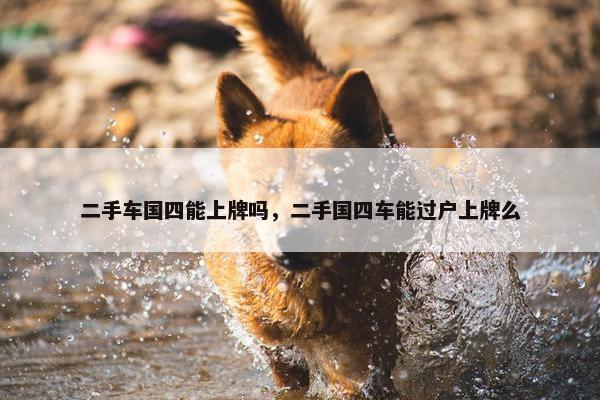 二手车国四能上牌吗，二手国四车能过户上牌么