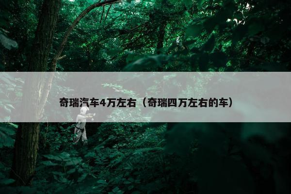 奇瑞汽车4万左右（奇瑞四万左右的车）