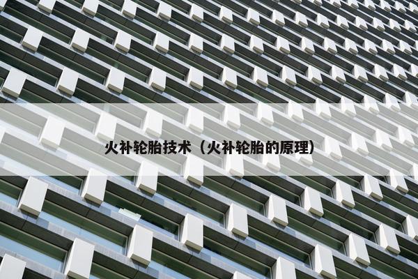 火补轮胎技术（火补轮胎的原理）