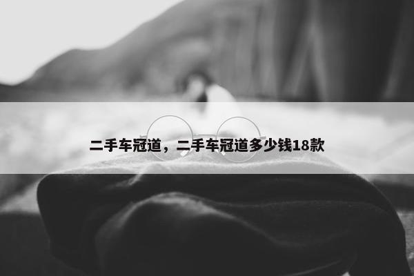二手车冠道，二手车冠道多少钱18款