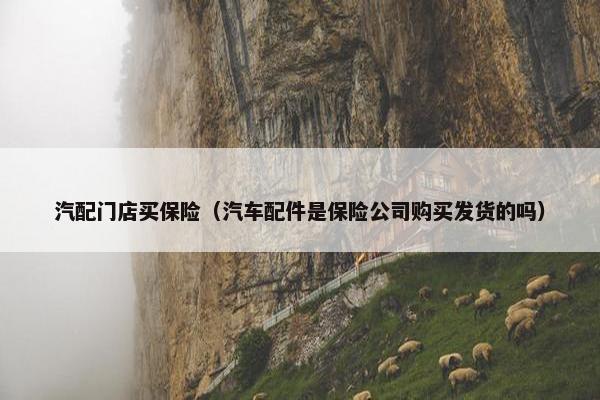 汽配门店买保险（汽车配件是保险公司购买发货的吗）