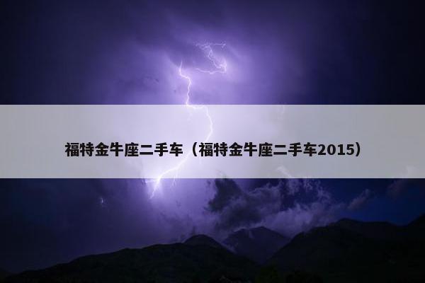 福特金牛座二手车（福特金牛座二手车2015）