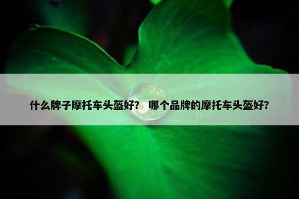 什么牌子摩托车头盔好？ 哪个品牌的摩托车头盔好？