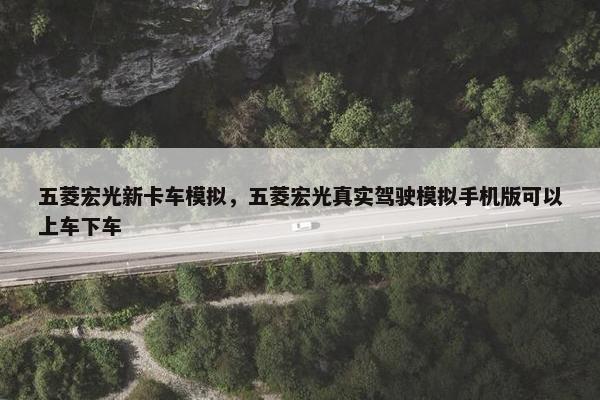 五菱宏光新卡车模拟，五菱宏光真实驾驶模拟手机版可以上车下车