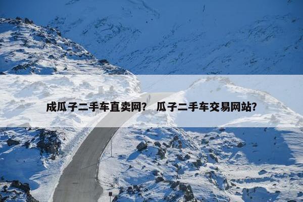 成瓜子二手车直卖网？ 瓜子二手车交易网站？