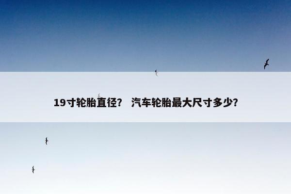 19寸轮胎直径？ 汽车轮胎最大尺寸多少？