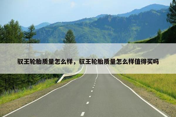 驭王轮胎质量怎么样，驭王轮胎质量怎么样值得买吗