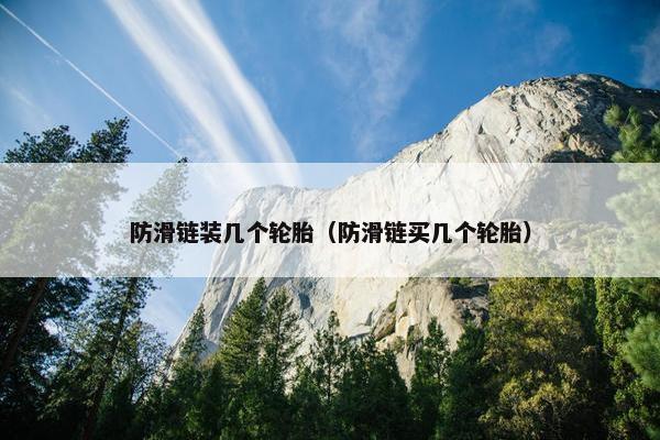 防滑链装几个轮胎（防滑链买几个轮胎）