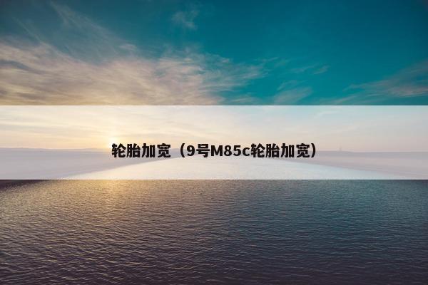 轮胎加宽（9号M85c轮胎加宽）