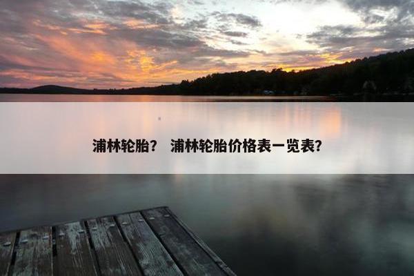 浦林轮胎？ 浦林轮胎价格表一览表？