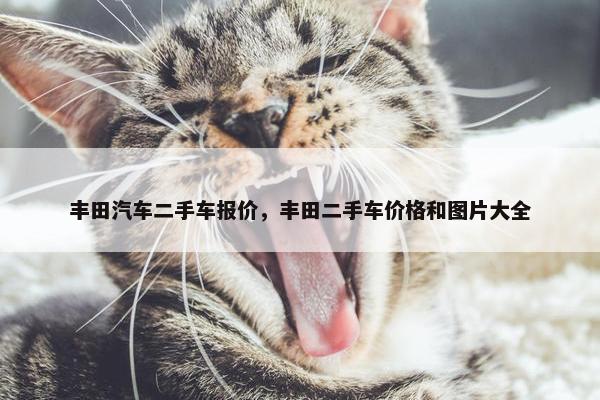 丰田汽车二手车报价，丰田二手车价格和图片大全