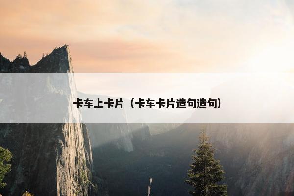 卡车上卡片（卡车卡片造句造句）