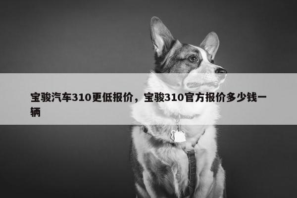 宝骏汽车310更低报价，宝骏310官方报价多少钱一辆