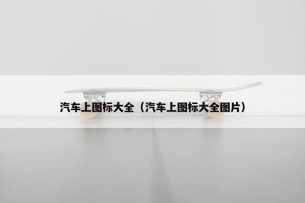 汽车上图标大全（汽车上图标大全图片）