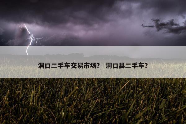 洞口二手车交易市场？ 洞口县二手车？
