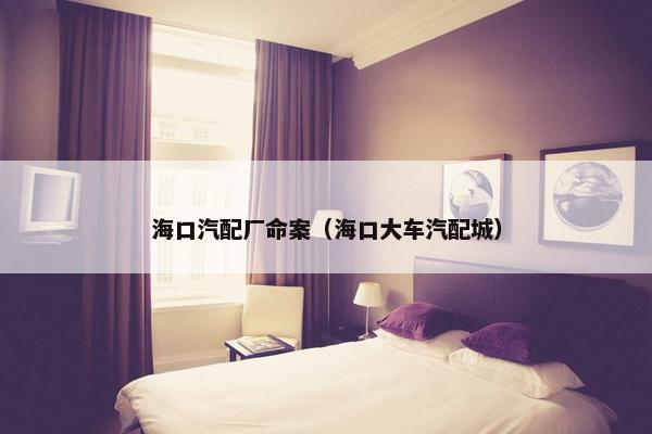 海口汽配厂命案（海口大车汽配城）