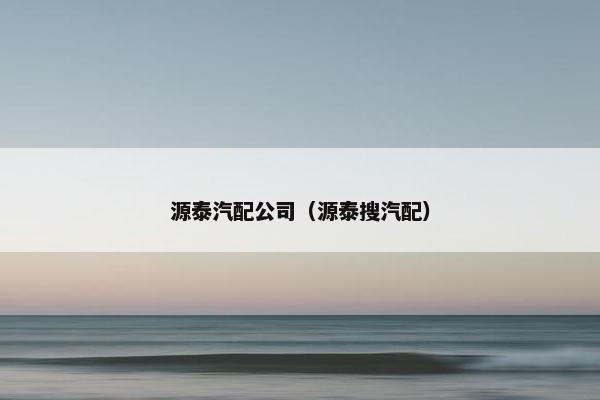 源泰汽配公司（源泰搜汽配）