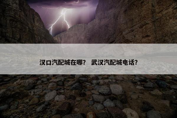 汉口汽配城在哪？ 武汉汽配城电话？