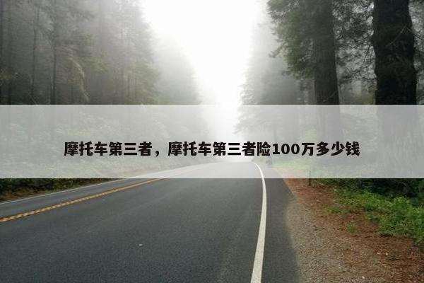 摩托车第三者，摩托车第三者险100万多少钱