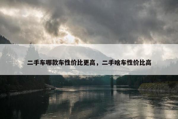 二手车哪款车性价比更高，二手啥车性价比高