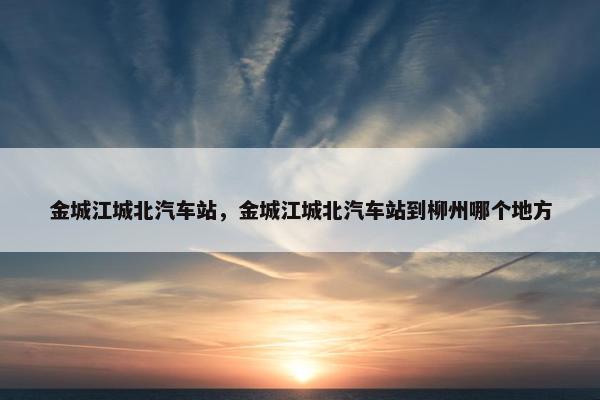 金城江城北汽车站，金城江城北汽车站到柳州哪个地方