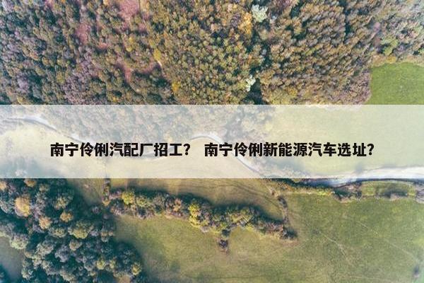 南宁伶俐汽配厂招工？ 南宁伶俐新能源汽车选址？