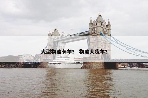 大型物流卡车？ 物流大货车？