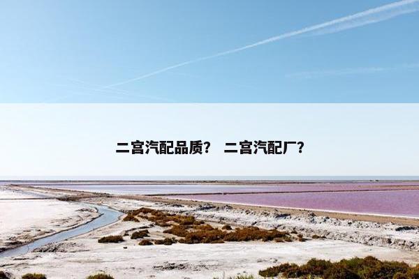 二宫汽配品质？ 二宫汽配厂？