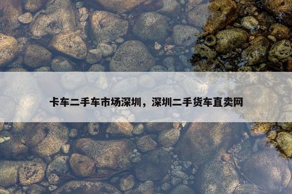 卡车二手车市场深圳，深圳二手货车直卖网