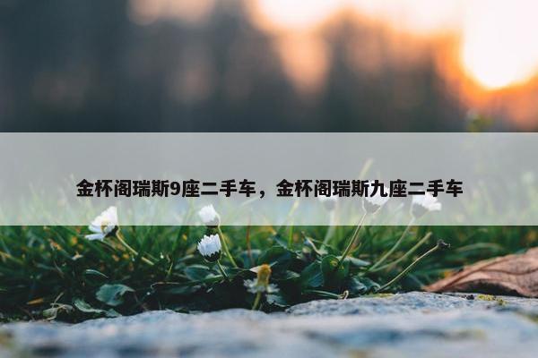 金杯阁瑞斯9座二手车，金杯阁瑞斯九座二手车