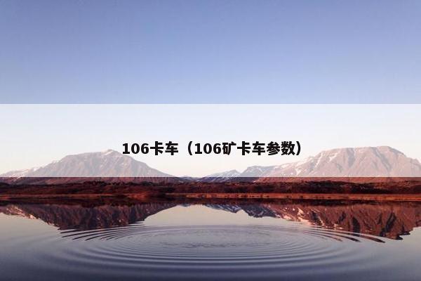 106卡车（106矿卡车参数）