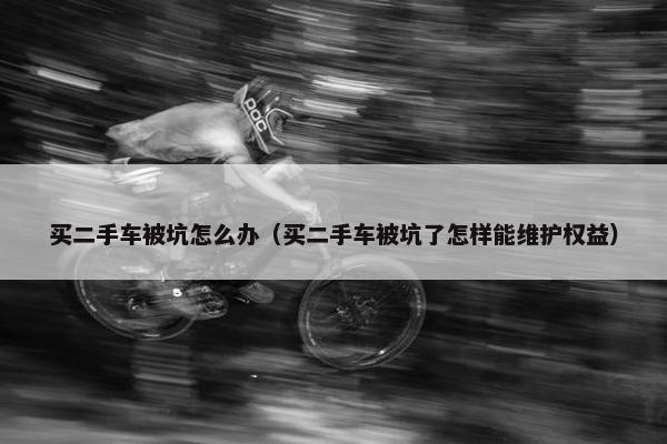 买二手车被坑怎么办（买二手车被坑了怎样能维护权益）
